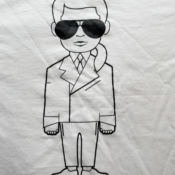 Karl Lagerfeld Men's White Graphic T-shirt NWT - Picture 2 of 5